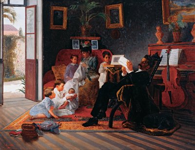 Scene of Adolfo Pinto’s Family by Almeida Júnior